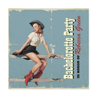 retro cowgirl western country bachelorette party