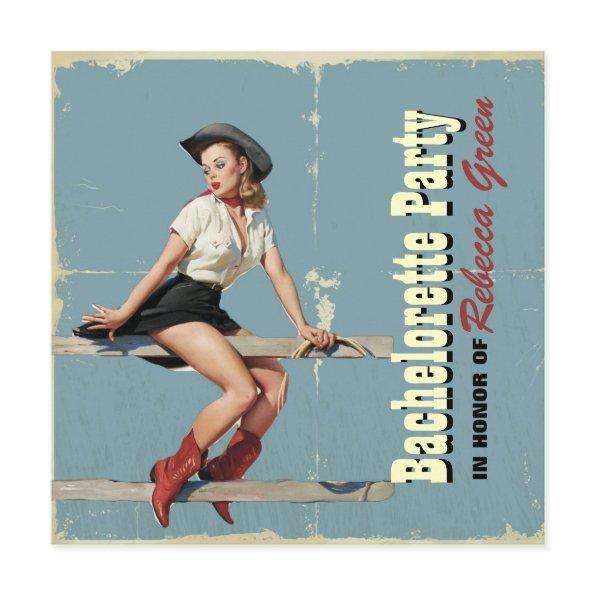 retro cowgirl western country bachelorette party