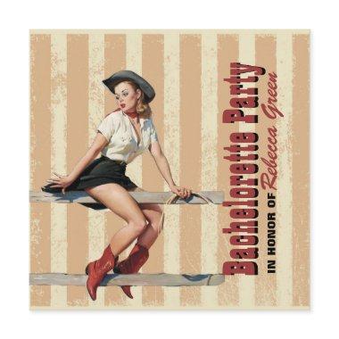 retro cowgirl western country bachelorette party
