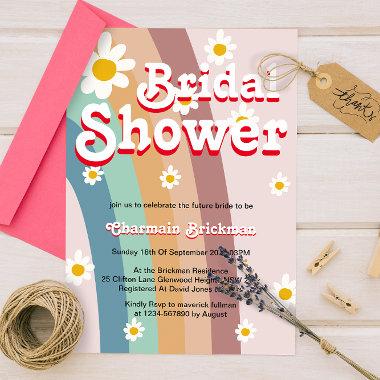 Retro Daisy blush Pink Rainbow
