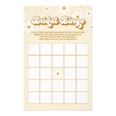 Retro Daisy bridal Shower Bingo Flyer