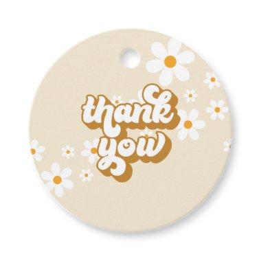 Retro Daisy Groovy bridal shower Favor Tags