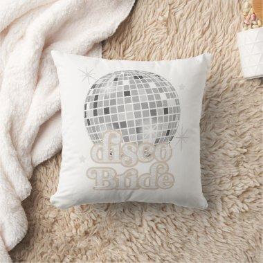 Retro Disco Ball Bridal Shower Throw Pillow