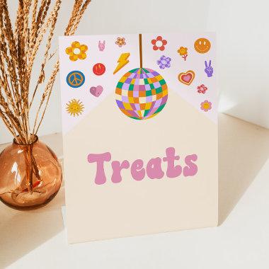 Retro Disco Groovy Treats Table Party Sign