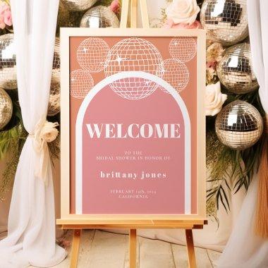 Retro Disco Pink and Orange Groovy  Poster