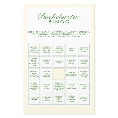 Retro Green & Yellow Bachelorette Bingo Game