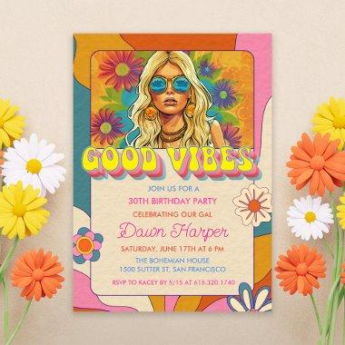 Retro Groovy 1960s Hippie Themed