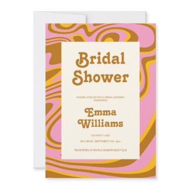 Retro Groovy Bridal Shower Invitations