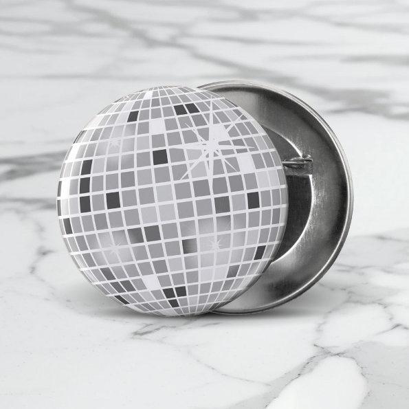 Retro GROOVY Disco Ball  Button