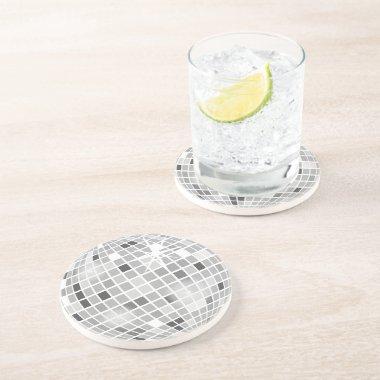 Retro GROOVY Disco Ball  sandstone Coaster