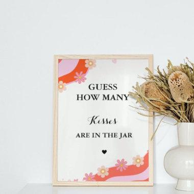 Retro Groovy how many kisses  game Poster