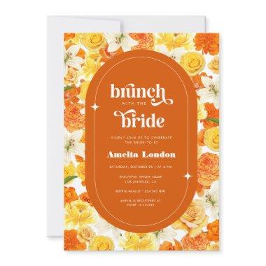 Retro Groovy Orange Floral Brunch with the Bride