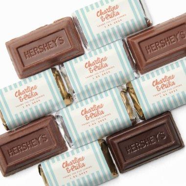 Retro Handwriting Blue Red Wedding Hershey's Miniatures