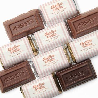 Retro Handwriting Pink Wedding Hershey's Miniatures