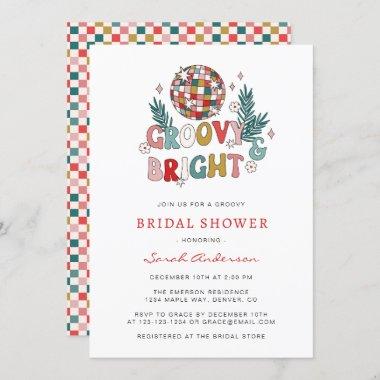 Retro Holiday Bridal Shower Invitations