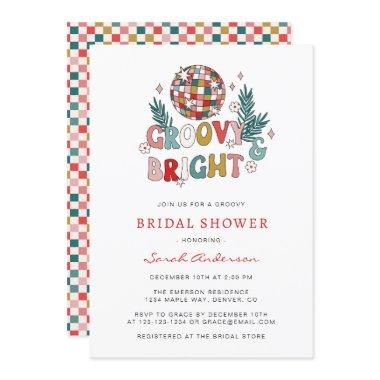 Retro Holiday Bridal Shower Invitations