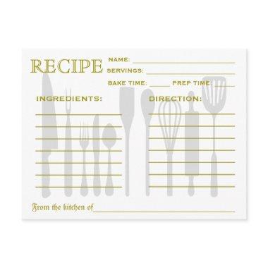 Retro Kitchen Tools Recipe Invitations Colorful Striped