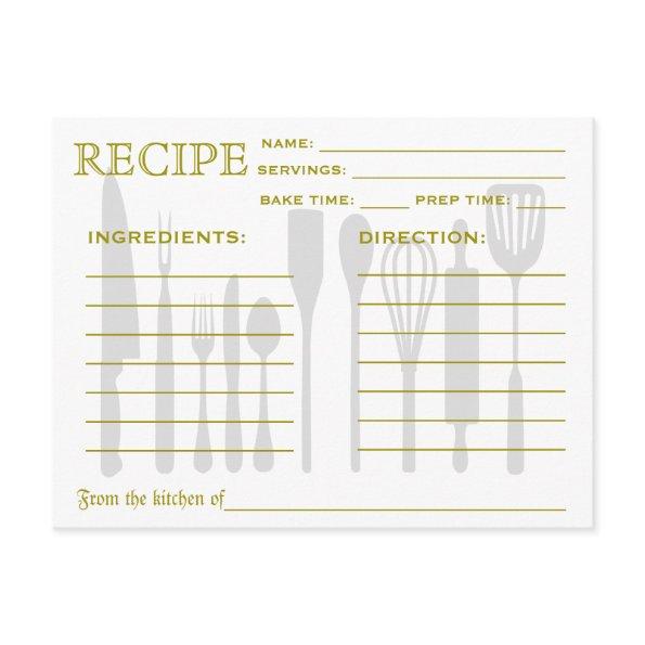 Retro Kitchen Tools Recipe  Colorful Striped