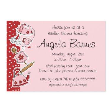 Retro Kitchen Wedding Shower Invitations