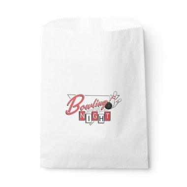 Retro Logo Bowling Night Favor Bag