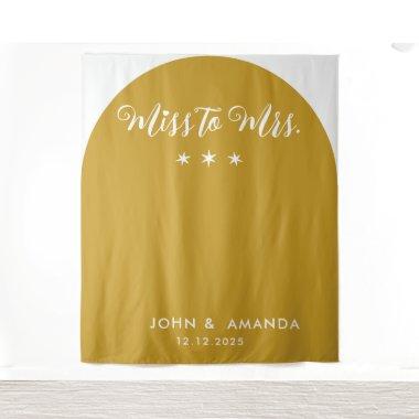 Retro Miss to Mrs  Mustard Boho Tapestry