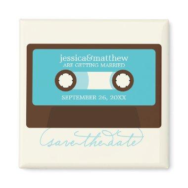 Retro Mixtape Wedding Save the Date Magnet