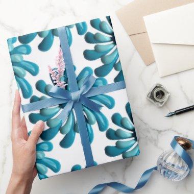 Retro MOD Flowers - Floral Spring Summer Garden Wrapping Paper