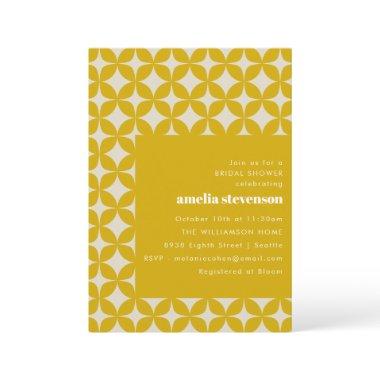 Retro Modern Geometric Shapes Yellow