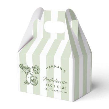Retro Modern Margaritas and Matrimony Striped Bach Favor Boxes