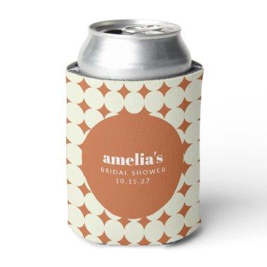 Retro Modern Terracotta Dots  Custom Can Cooler