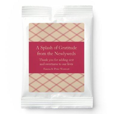 Retro Pattern Sand + Magenta Wedding Favor Lemonade Drink Mix