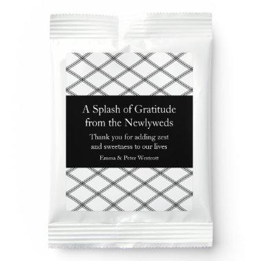Retro Pattern White + Black Wedding Favor Lemonade Drink Mix