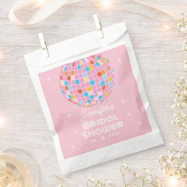 Retro Pink Disco Ball 70s 80s Themed  Favor Bag