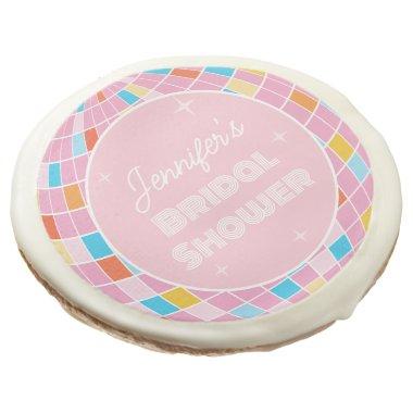 Retro Pink Disco Ball 70s 80s Themed  Sugar Cookie