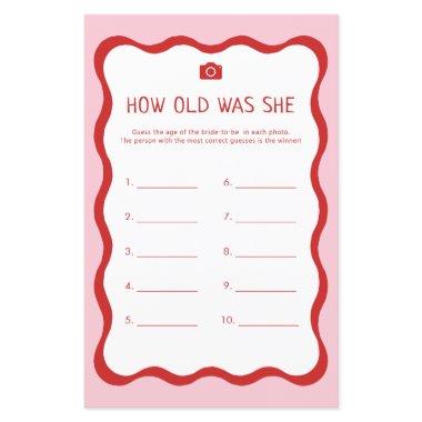 Retro Pink How Old Was She Bride And Groom Game