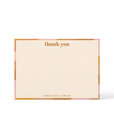 Retro Pink Orange Custom  Thank You
