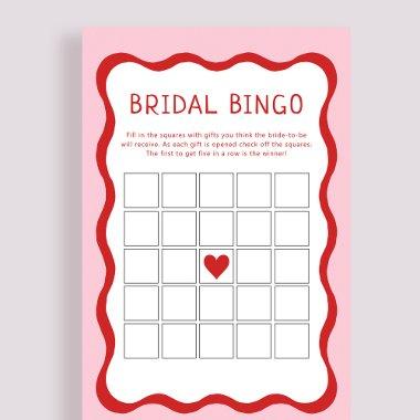 Retro Pink Red  Bingo Game