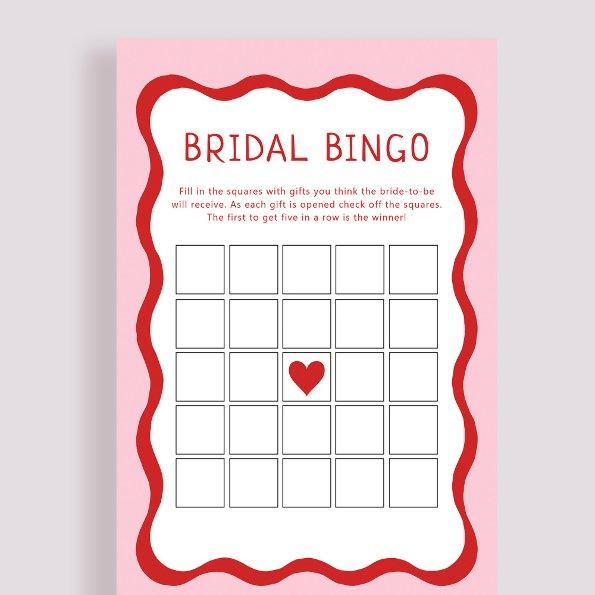 Retro Pink Red  Bingo Game
