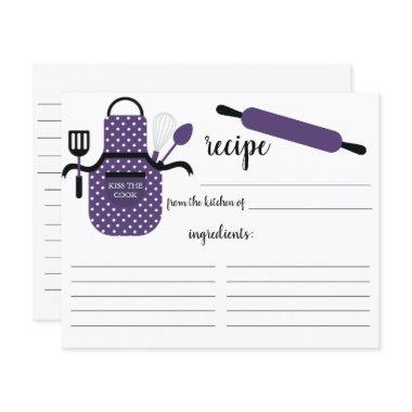 Retro Purple Apron Kitchen Tools Recipe
