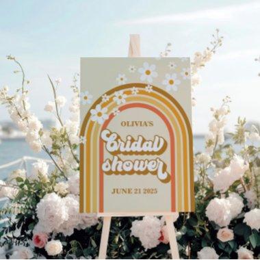 Retro Rainbow Daisy Groovy  Foam Board