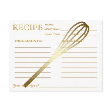 Retro Recipe Invitations Kitchen Tools Striped