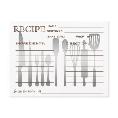 Retro Recipe Invitations Striped