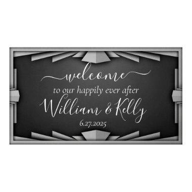 Retro Roaring 20's Art Deco Style Black Elegant Poster