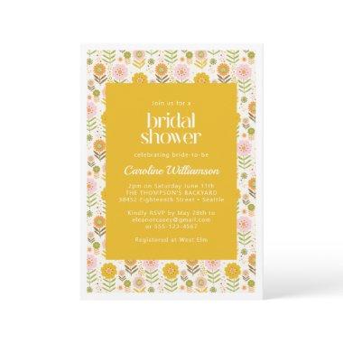 Retro Scandinavian Yellow Floral
