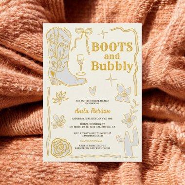 Retro scribbles boots bubbly