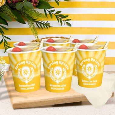 Retro Sunshine Pickleball  Paper Cups