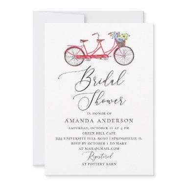 Retro tandem bike. Elegant script