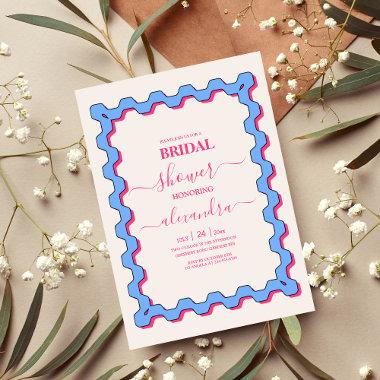 Retro Trendy Curve Squiggle Savy Bridal