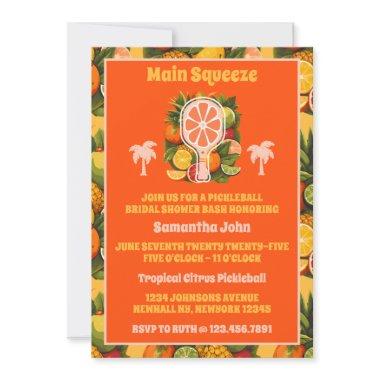 Retro Tropical Citrus Pickleball