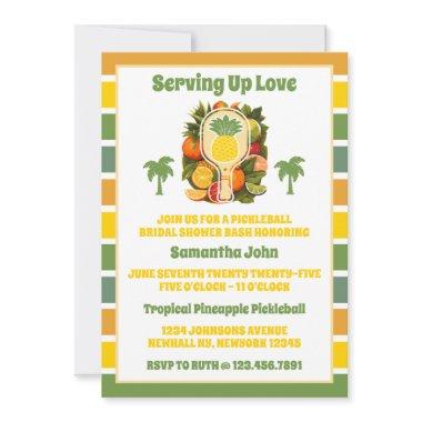 Retro Tropical Pineapple Pickleball